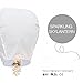 Sky Lanterns 5 Pack: Sparkling Eco Friendly White Chinese Wishing Lanterns, For All Occasions. %100 Biodegradable, Environmentally Friendly, And Wire Free. Fully Assembled.