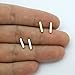 14k Yellow, White or Rose Gold Thick Bar Stud Earrings