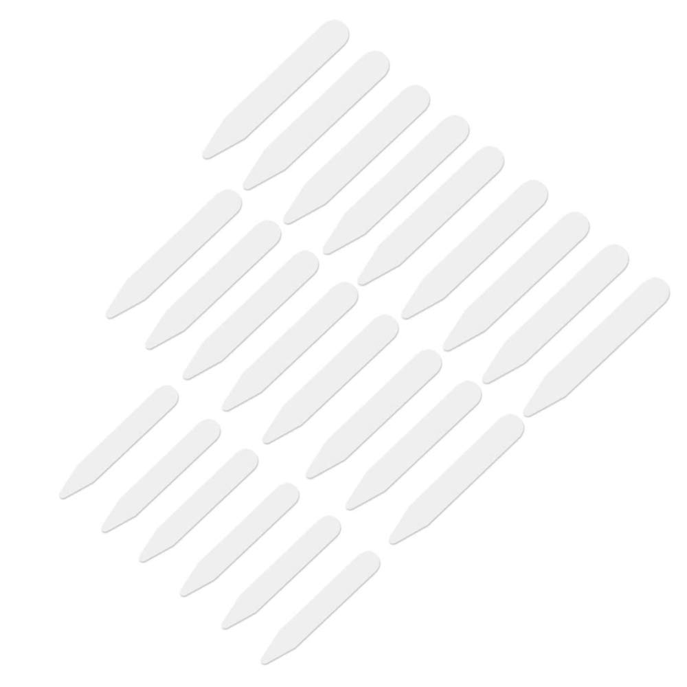Voarge Pack of 200 Plastic Collar Stays in 3 Sizes, White (Men's Metal Metallic Collar Stays Set), Nylon, For men