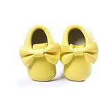 Norbi Baby Infant Toddler Bow Tassels Soft Sole Leather Shoes (3-18 months)