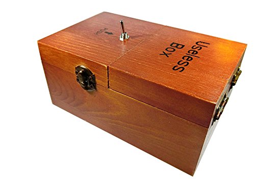 Useless Box Turns Itself Off In Box Alone Machine Fully Assembled in Box (brown)