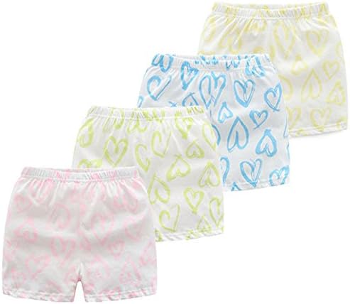 Collager Toddler Girls Kids 4 Pcs Boy-Leg Shorts Safety Pants Summer Underwear Boxers Briefs Panties
