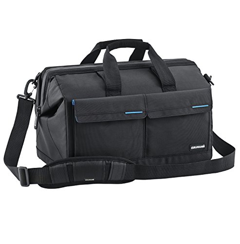 CULLMANN - 98380 - AMSTERDAM Maxima 520 Kameratasche für mittleres bis großes DSLR-Equipment mit großer Taschenöffnung, schwarz - Innenmaße 360x170x20