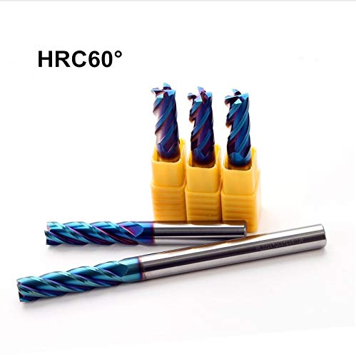 Tool Router - D38d3504t Solid Carbide 4 Flutes Flattened End Mills With Straight Slim Shank Milling Cutter Hrc65 Naco-blue Coated