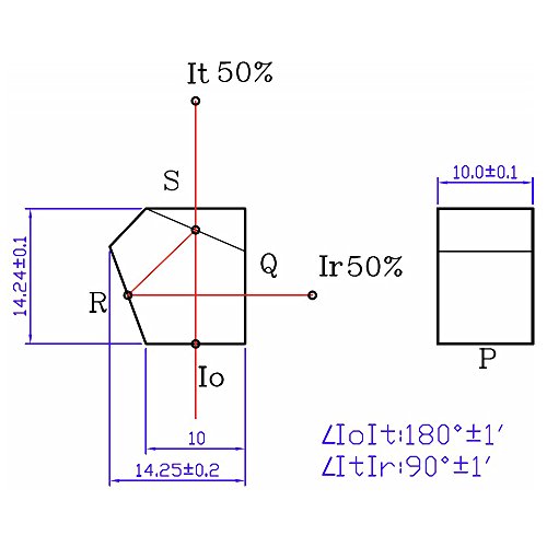 41EhUqgm6EL Prism-Quarton Beam Splitter Penta Prism (1'),1PCS - Image 3