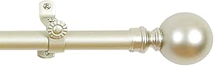 Achim Home Furnishings Buono II Hanover Curtain Rod with Finials, 28-Inch Extends to 48-Inch