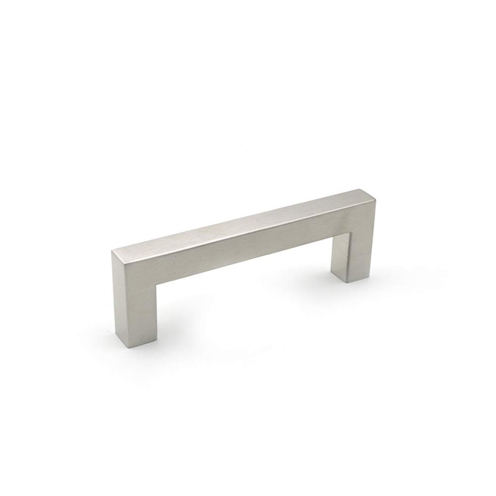 BOZONLI Silver Stainless Steel Cupboard Handle, Kitchen Door Handles Cabinet Drawer Knobs and Pulls, 96mm, 2 Pack