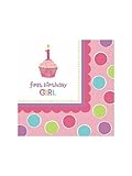 Amscan Sweet Little Cupcake Girl Luncheon Napkins - 36 ct