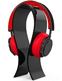 AmoVee Acrylic Headphone Stand Gaming Headset Holder / Hanger - Black