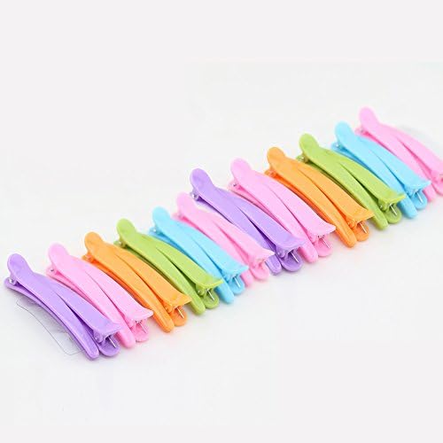 24 Piece Plastic Hair Clips Transparent Sectioning Plastic&amp; Metal Duckbill Clips Hairdressing Salon Hair Grip DIY Hair-Styling Accessories Hair Clips, Non-slip Hair Barrettes for Women, Girls and Hair