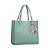 Fashion Elegant Girls Handbags Leather Shoulder Bag Candy Color Flowers Women Tote (Green )