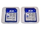 2 Pack of 512mb SD Memory Card, 512 mb Secure Digital Flash Memory Cards Pack of 2 with Memory4You (tm) Microfiber Cleaning Cloth