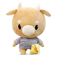 Helen-sky Korean Drama Secretary Kim Cartoon Hard Cow Plush Stuffed Pet Doll Children Toys Birthday Pillow Lovely Doll Gift (60CM)