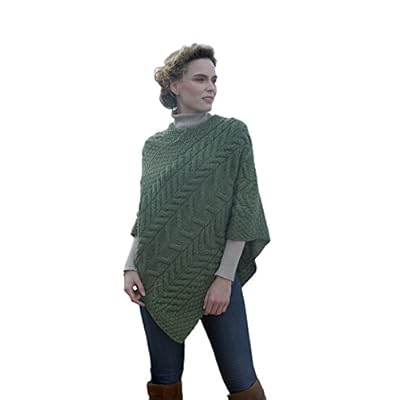 Aran Woollen Mills Supersoft Merion Knit Triangular Poncho Aran Woollen Mills Supersoft Merion Knit Triangular Poncho