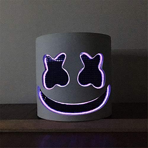 DJ Mask Party LED Mask Marshmello Helmet Cosplay Costume Halloween&Christmas Party Props Bar DJ Mask (4)