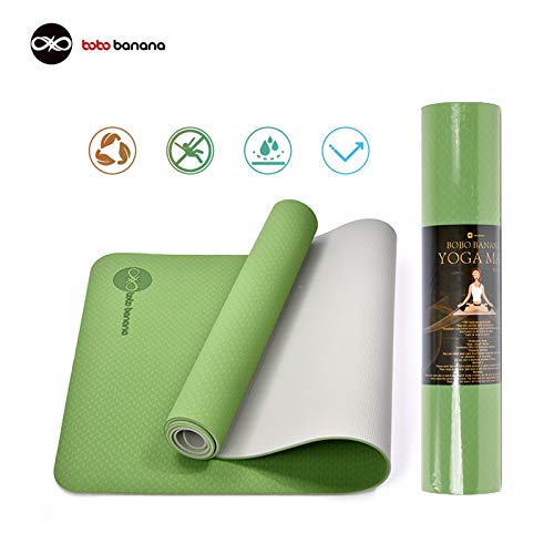 bobo-banana-Yogamatte-Gymnastikmatte-TPE-rutschfeste-Fitnessmatte-Uebungsunterlage-fuer-Fitness-Pilates-Yoga-Gymnastik-Masse-183cm-Laenge-61cm-Breite