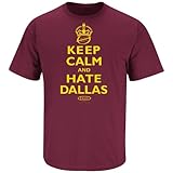 Washington Redskins Fans. Keep Calm and Hate Dallas Maroon T-Shirt (S-5X)