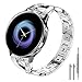 Sankel Bling Bands Compatible for Samsung Galaxy Watch 7 6 5 4 Band 40mm 44mm, Galaxy Watch 5 Pro 45mm/6 4 Classic 42mm 46mm 43mm 47mm/Active 2, 20mm Stylish Metal Wristband Women (Silver)
