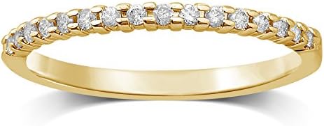Diamond Jewel 10K Yellow Gold 1/7 cttw Diamond Stackable Ring