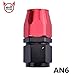 EVIL ENERGY 6AN Straight Swivel Hose End Fitting for braided fuel line Aluminum Alloy Black&Red