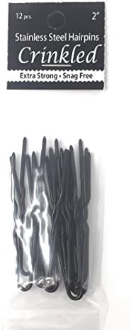 U-shaped Hair Pins - Crinkle, 2in (1 pack, Black)