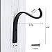 APBFH 3 Pcs Outdoor Decorative Iron Wall Hanging Lantern Plant Hooks, 3-Inch, Black