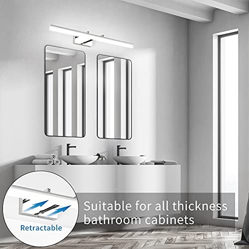 TRLIFE Adjustable LED Bathroom Light Fixture, 24inches Retractable Bathroom Vanity Light Fixture