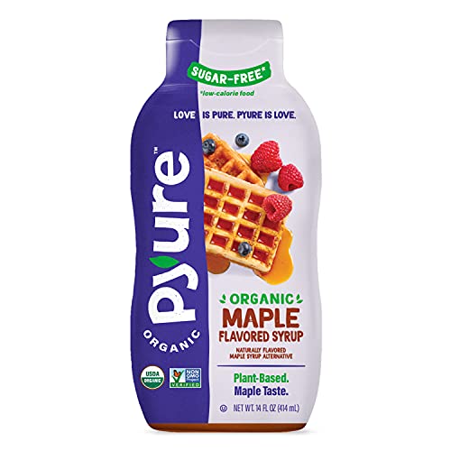 Pyure Organic Maple Flavored Syrup, Zero Sugar, 2 Net Carb Keto Syrup