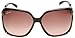 Gucci Women's 3508/S Rectangle Sunglasses,Shiny Black Frame/Brown Gradient Lens,One Size