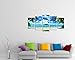 Pyradecor Modern 5 Panels Blue Sea Beach Pictures Paintings on Canvas Wall Art Stretched and Framed Contemporary Landscape Ocean Giclee Canvas Prints Artwork for Bedroom Home Decorations