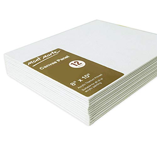 image for Professional Canvas Panels for Art Painting by Mont Marte, Cotton Canv