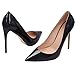 Lovirs Womens Black Pointed Toe High Heel Slip On Stiletto Pumps Wedding Party Basic Shoes 6 M US