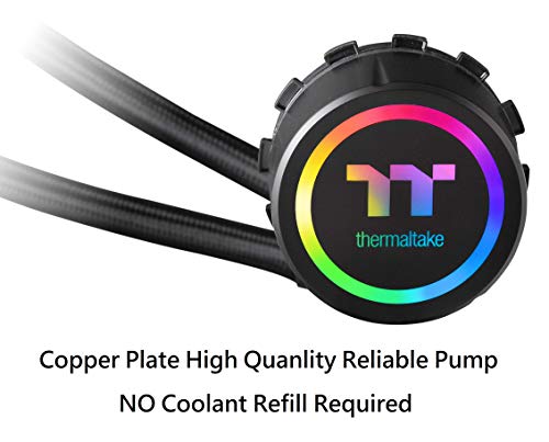 Thermaltake Water 3.0 ARGB Motherboard Sync Edition AMD/Intel LGA1200 Ready 240 All-in-One Liquid Cooling System 2X 120mm High Efficiency Radiator CPU Cooler CL-W233-PL12SW-A