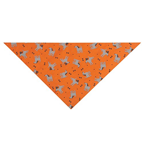 Insect Shield Dog and Bones Bandana, Carrot Orange
