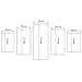 Wall Art Canvas Painting 5 Panel Canvas Wall Art Prints Wall Decor Art (Pink Flower, 8x12x2pcs+8x16x2pcs+8x20inch x 1pcs)