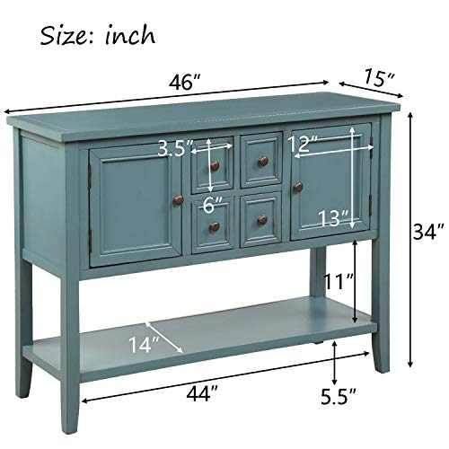 Espresso P PURLOVE Console Table Buffet Table Sofa Table Sideboard with