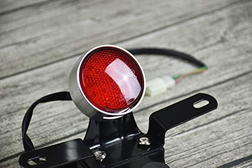 Moto4u 流行のアイテム 通用cncテールランプリアライトライセンスブラケットレトロオートバイテールライトカフェレーサー変更カスタム