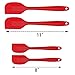 Silicone Spatula,Xpatee 4-piece 600ºF Heat-Resistant Baking Spatulas Non-stick Flexible Rubber Spatulas with Stainless Steel Core (Red)