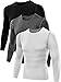 Neleus Men's 3 Pack Athletic Compression Sport Running Long Sleeve T Shirt