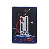NASA Patch 60th Anniversary Logo with Hook and Loop Surface 3.54 x 2.36 Inch