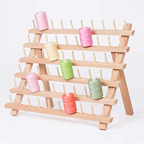 60-Spool-Thread-Rack-Wooden-Thread-Holder-Sewing-Organizer-Collapsible-Wall-Mount-Stand-Holder-for-Sewing-Quilting-Embroidery-Hair-braiding