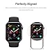 【Upgraded Version】【Full Glue Coverage】 Apple Watch Series 4 44mm Screen Protector, TopACE 9H Hardness Full Coverage Bubble Free Tempered Glass 0.3mm Film for Apple Watch Series 4 44mm (Black)