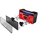 Bluetooth Speakers, Basse Portable Wireless Bluetooth Speakers with FM Radio, 10 Hour Playtime, Built-in Mic, Dual-Driver Enhanced Bass Surround BoomBox Subwoofer for Indoor / Outdoor - Red
