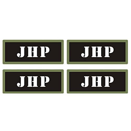 1080GPHX JHP Jacketed Hollow Point Ammo Can 4 Pack 3" Black Sticker Case Gun Decal Made in USA