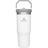 Stanley IceFlow Flip Straw Tumbler with Handle 30 oz | Twist On Lid and Flip Up Straw | Leak Resistant Water Bottle | Insulated Stainless Steel |BPA-Free | Polar