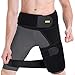 Hip Brace, Thigh Support with Lumber Belt Sciatica Relief Wrap Groin Support, Adjustable Hamstring Compression Sleeve for Pulled Injury Strain Tendonitis and Recovery, Fits Men Women