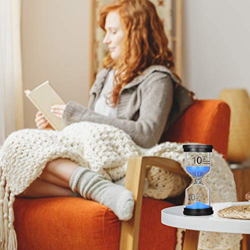 Sand Timer 4 Pack,Sageme Hourglass Timer Set Colorful Sandglass Hourglass Sand Clock 10/15 / 30 Min for Kids, Classroom, Kitchen, Games, Brushing Timer, Home Office Decoration Timers(1/5/10/30 Min)