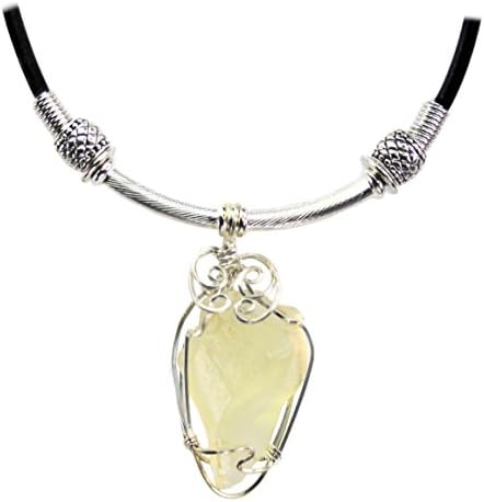 Libyan Desert Glass Jewelry Necklace Pendant Sterling Silver