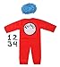 Dr. Seuss Thing 1 and 2 Kids Costume Jumpsuit and Wig (M 8-10)