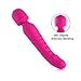 Dual Motors Safe Silicone Wand Massager with Heating Tail - 7 Period of Vibration Frequency - USB Recharging - 100% Waterproof - Help You Relaxing Yourself.